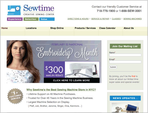 Sewtime Home Page