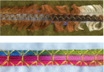 Example with Couching Stitch Technique
